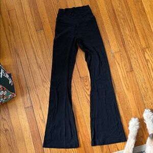 Aerie Black Cross Over Flared Leggings